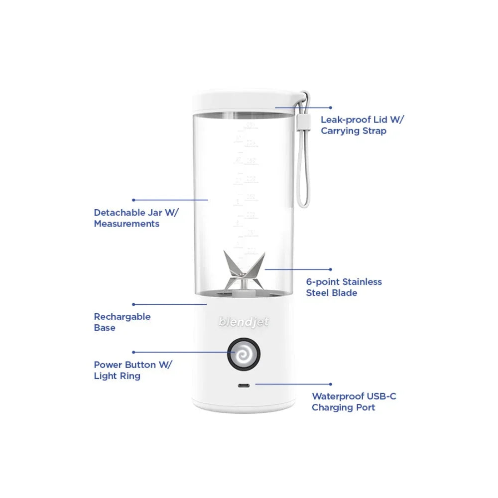 BLENDJET V2 Portable 16Oz Blender - White - Tashqila BLENDJET V2 Portable 16Oz Blender - White - Tashqila